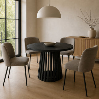 LAMOS OAK BLACK rozkładany stół do jadalni czarny 110–210 cm — zdjęcie 2
