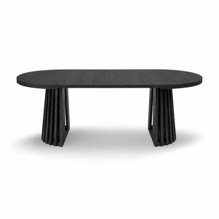 LAMOS OAK BLACK rozkładany stół do jadalni czarny 110–210 cm — zdjęcie 4