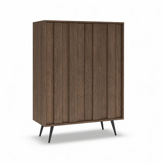 LUMA OAK MINI wysoka komoda 93,5 cm z oświetleniem LED — zdjęcie 1