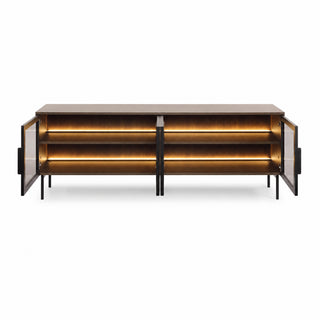 LUMA LONG OAK niska witryna z LED 181,3 cm — zdjęcie 3