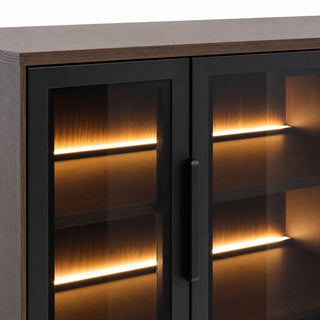 LUMA LONG OAK niska witryna z LED 181,3 cm — zdjęcie 5